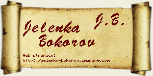 Jelenka Bokorov vizit kartica